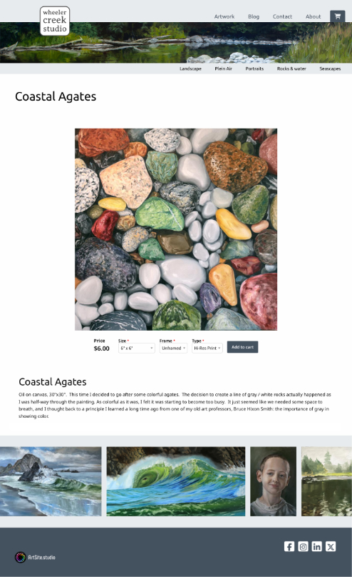 art page screenshot